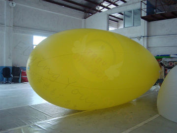 O balão amarelo do hélio do zepelim inflável Waterproof para esportes exteriores