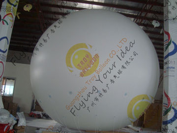 Large Helium Inflatable Advertising Balloons Fireproof 0.28mm Blank White PVC