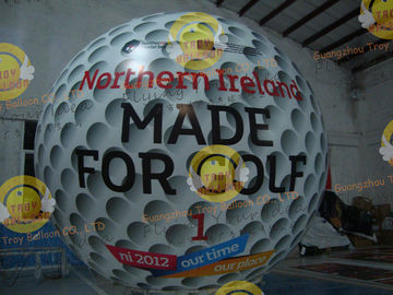 Customized Helium Inflatable Golf Ball Round 2.5m Reusable ASTM