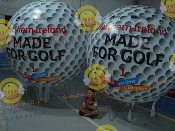 Customized Helium Inflatable Golf Ball Round 2.5m Reusable ASTM