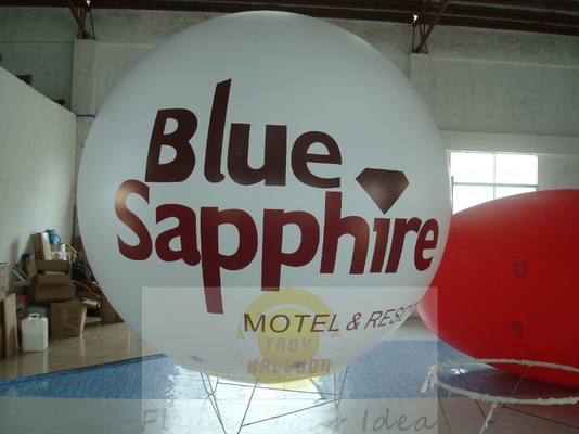 Colorful Giant Advertising Balloons 3m Diameter Silk Printing