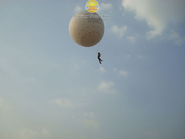 Balão inflável impresso à prova de fogo e impermeável grande branco do hélio com sistemas de iluminação